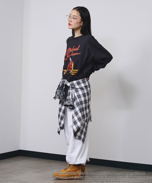 ROSE BUD(ローズバッド)の「(Michael Jackson)THRILLER L/S TEE(Tシャツ/カットソー・レディース・ブラック/ホワイト・ONE SIZE)」の9枚目の写真