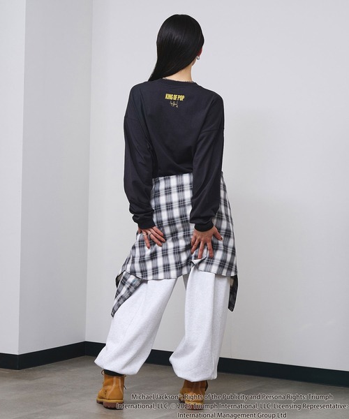ROSE BUD(ローズバッド)の「(Michael Jackson)THRILLER L/S TEE(Tシャツ/カットソー・レディース・ブラック/ホワイト・ONE SIZE)」の3枚目の写真