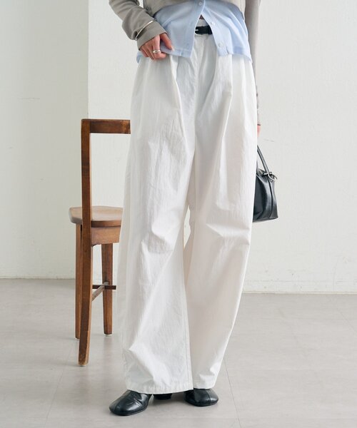 mystic（ミスティック）の「ボリュームイージーパンツ（その他パンツ・レディース・ピンク/ブラック/オフホワイト・1/2）」の4枚目の写真