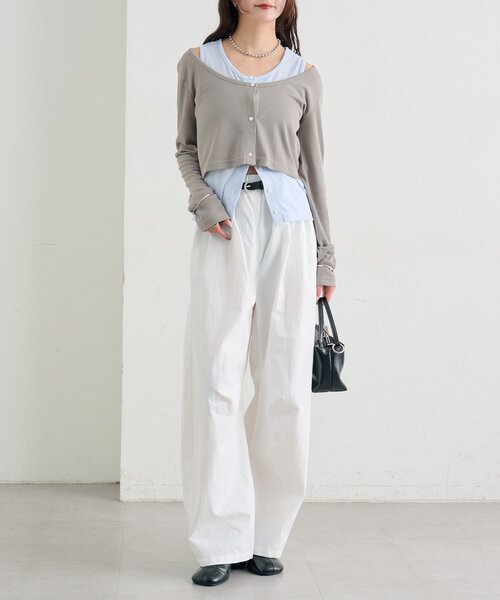 mystic（ミスティック）の「ボリュームイージーパンツ（その他パンツ・レディース・ピンク/ブラック/オフホワイト・1/2）」の9枚目の写真