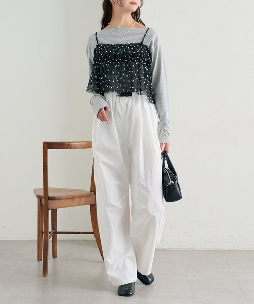 mystic（ミスティック）の「ボリュームイージーパンツ（その他パンツ・レディース・ピンク/ブラック/オフホワイト・1/2）」の13枚目の写真