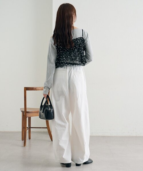 mystic（ミスティック）の「ボリュームイージーパンツ（その他パンツ・レディース・ピンク/ブラック/オフホワイト・1/2）」の14枚目の写真