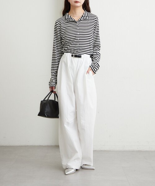 mystic（ミスティック）の「ボリュームイージーパンツ（その他パンツ・レディース・ピンク/ブラック/オフホワイト・1/2）」の17枚目の写真