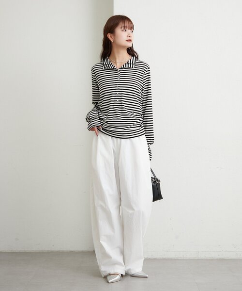 mystic（ミスティック）の「ボリュームイージーパンツ（その他パンツ・レディース・ピンク/ブラック/オフホワイト・1/2）」の18枚目の写真