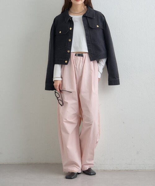 mystic（ミスティック）の「ボリュームイージーパンツ（その他パンツ・レディース・ピンク/ブラック/オフホワイト・1/2）」の21枚目の写真