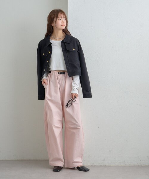 mystic（ミスティック）の「ボリュームイージーパンツ（その他パンツ・レディース・ピンク/ブラック/オフホワイト・1/2）」の16枚目の写真