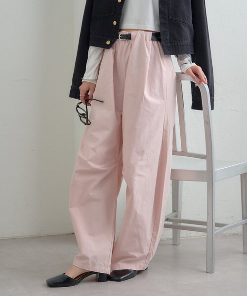 mystic（ミスティック）の「ボリュームイージーパンツ（その他パンツ・レディース・ピンク/ブラック/オフホワイト・1/2）」の14枚目の写真