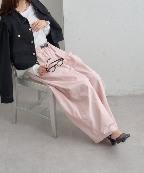 mystic（ミスティック）の「ボリュームイージーパンツ（その他パンツ・レディース・ピンク/ブラック/オフホワイト・1/2）」の13枚目の写真