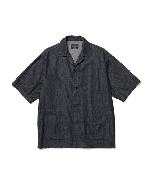 MR.OLIVE（ミスターオリーブ）の「RINSE WASH 6oz SUPER LIGHT DENIM / SHORT/S SERVICE SHIRT /M261127（シャツ/ブラウス・メンズ・ナチュラル/ブラック/インディゴブルー・MEDIUM/LARGE）」の8枚目の写真