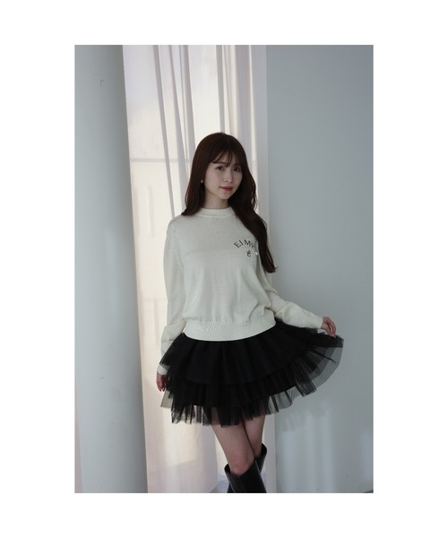 EIMY ISTOIRE(エイミーイストワール)の「EIMYロゴニットトップス(ニット/セーター・レディース・ホワイト/ブラック/グレー/ライトピンク・F)」の21枚目の写真