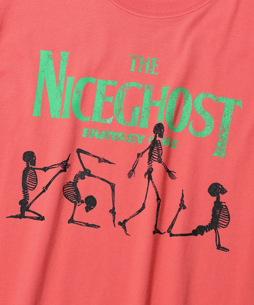 NICE GHOST CLUB（ナイスゴーストクラブ）の「NAMASTE SKELETON TEE_PINK(NG2DMUT513A)（Tシャツ/カットソー・レディース・ピンク・L/M/S）」の4枚目の写真