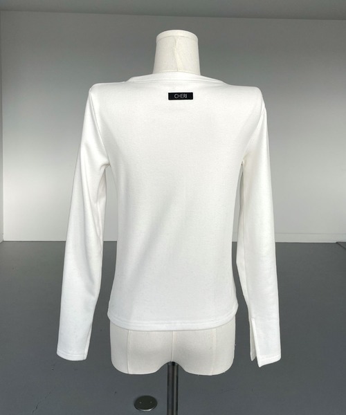 CHERI since1985(シェリ)の「ウォーム+6℃袖スリットストレッチロングtee(Tシャツ/カットソー・レディース・ホワイト/ブラック・FREE)」の19枚目の写真