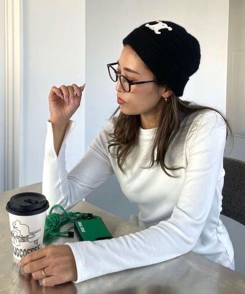 CHERI since1985(シェリ)の「ウォーム+6℃袖スリットストレッチロングtee(Tシャツ/カットソー・レディース・ホワイト/ブラック・FREE)」の10枚目の写真