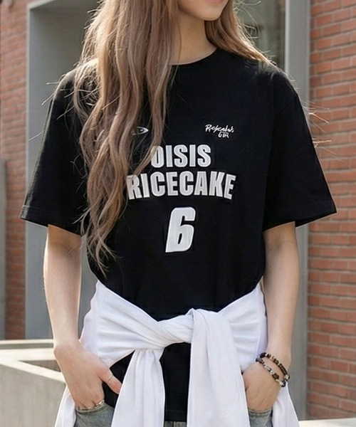 September SEOUL(セプテンバーソウル)の「スポーツ立体6イラストグラフィックTシャツ(Tシャツ/カットソー・レディース・ホワイト/ブラック・FREE)」の2枚目の写真