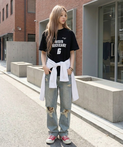 September SEOUL(セプテンバーソウル)の「スポーツ立体6イラストグラフィックTシャツ(Tシャツ/カットソー・レディース・ホワイト/ブラック・FREE)」の7枚目の写真