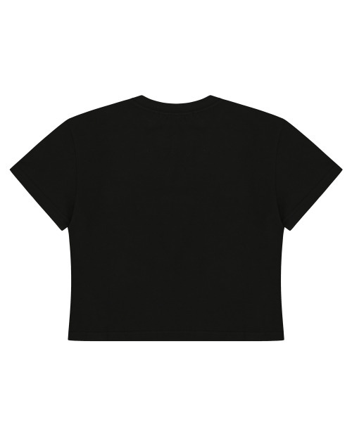 CHAMPAGNE BLANK AESTHETIC(シャンパンブランクエステティック)の「OXYGEN CROP T-SHIRTS BLACK(Tシャツ/カットソー・レディース・その他・ONE SIZE)」の2枚目の写真