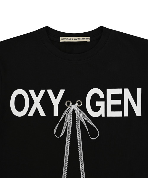 CHAMPAGNE BLANK AESTHETIC(シャンパンブランクエステティック)の「OXYGEN CROP T-SHIRTS BLACK(Tシャツ/カットソー・レディース・その他・ONE SIZE)」の3枚目の写真