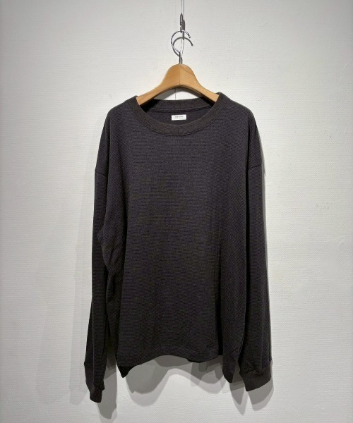crepuscule（クレプスキュール）の「crepuscule Border L/S Cutsew (2601-012)（Tシャツ/カットソー・メンズ・チャコールグレー/ライトグレー・2）」の2枚目の写真