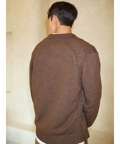 AYIHOLIC CASHMERE(アイホリックカシミア)の「ハーフジップポロニット ブラウン #5COLOR(ニット/セーター・レディース・ブラウン・L/M)」の3枚目の写真