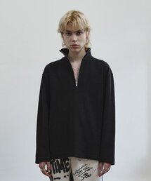 YOUNGOH（ヨンオ）の「ジップアップジャージトップフェイルブラック（その他トップス）」