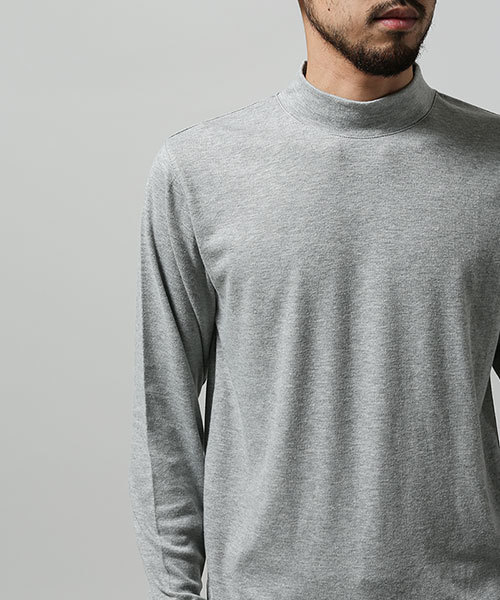 NANO universe（ナノユニバース）の「スムースモックネックL/S（Tシャツ/カットソー・メンズ・ホワイト/グレー/ブラック・MEDIUM/SMALL/LARGE）」の5枚目の写真