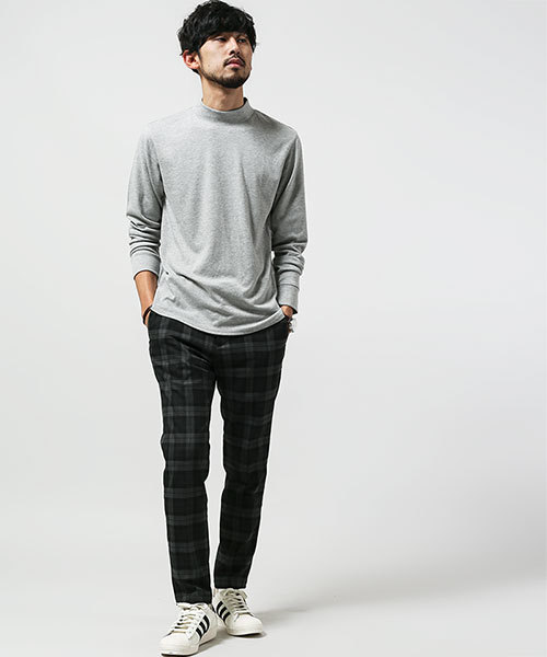 NANO universe（ナノユニバース）の「スムースモックネックL/S（Tシャツ/カットソー・メンズ・ホワイト/グレー/ブラック・MEDIUM/SMALL/LARGE）」の8枚目の写真