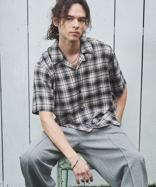 CASPER JOHN(キャスパージョン)の「Retro check shirts/レトロチェックシャツ(シャツ/ブラウス・メンズ・ブラック/ブラウン/ベージュ・MEDIUM/X-SMALL/LARGE/SMALL)」の1枚目の写真