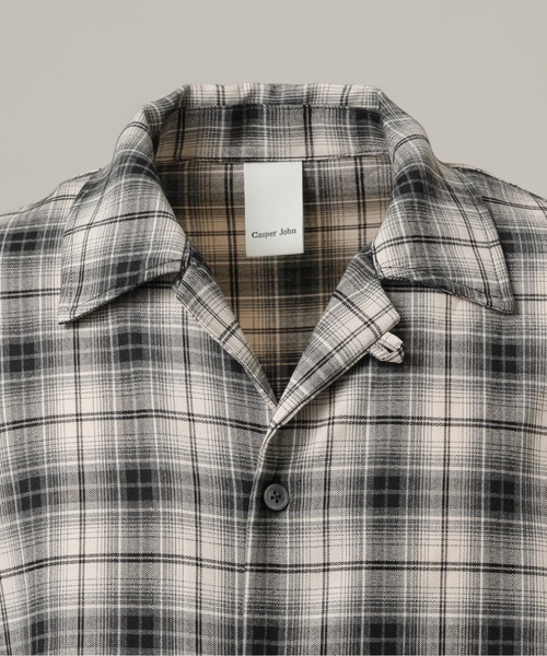 CASPER JOHN(キャスパージョン)の「Retro check shirts/レトロチェックシャツ(シャツ/ブラウス・メンズ・ブラック/ブラウン/ベージュ・MEDIUM/X-SMALL/LARGE/SMALL)」の16枚目の写真