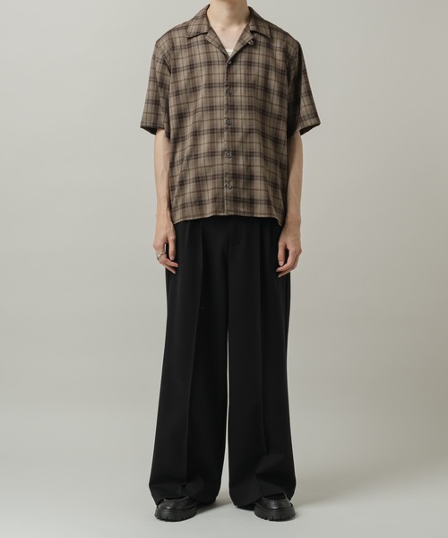 CASPER JOHN(キャスパージョン)の「Retro check shirts/レトロチェックシャツ(シャツ/ブラウス・メンズ・ブラック/ブラウン/ベージュ・MEDIUM/X-SMALL/LARGE/SMALL)」の4枚目の写真