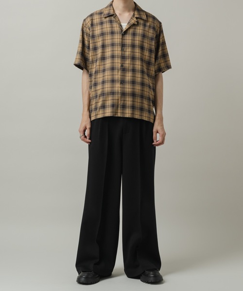 CASPER JOHN(キャスパージョン)の「Retro check shirts/レトロチェックシャツ(シャツ/ブラウス・メンズ・ブラック/ブラウン/ベージュ・MEDIUM/X-SMALL/LARGE/SMALL)」の8枚目の写真