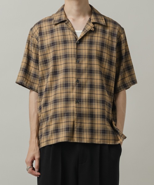 CASPER JOHN(キャスパージョン)の「Retro check shirts/レトロチェックシャツ(シャツ/ブラウス・メンズ・ブラック/ブラウン/ベージュ・MEDIUM/X-SMALL/LARGE/SMALL)」の5枚目の写真