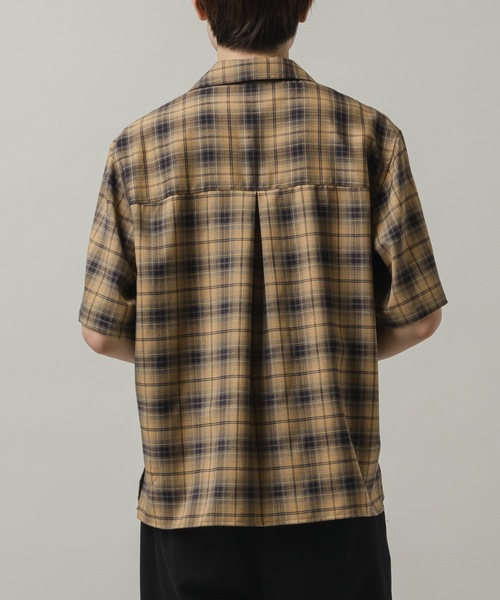 CASPER JOHN(キャスパージョン)の「Retro check shirts/レトロチェックシャツ(シャツ/ブラウス・メンズ・ブラック/ブラウン/ベージュ・MEDIUM/X-SMALL/LARGE/SMALL)」の6枚目の写真