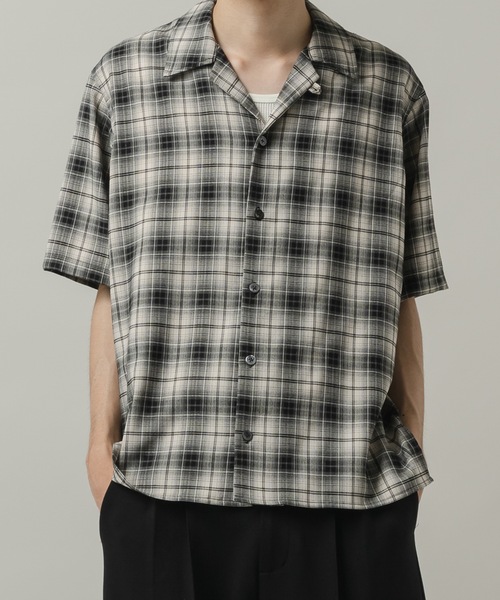 CASPER JOHN(キャスパージョン)の「Retro check shirts/レトロチェックシャツ(シャツ/ブラウス・メンズ・ブラック/ブラウン/ベージュ・MEDIUM/X-SMALL/LARGE/SMALL)」の9枚目の写真