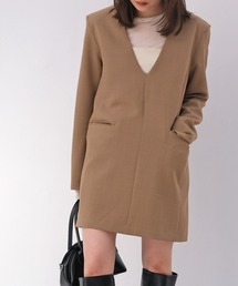 AKTE（アクテ）の「ディープVネックミニワンピース（ワンピース）」