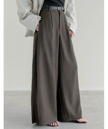 [2026S/S COLLECTION][低身長/高身長サイズ有]ツイルサイドタックストレートパンツ
