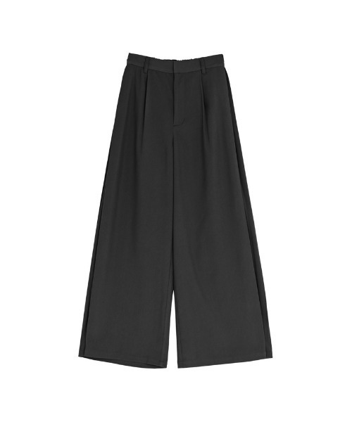 Re:EDIT（リエディ）の「[2026S/S COLLECTION][低身長/高身長サイズ有]ツイルサイドタックストレートパンツ（スラックス・レディース・ブラック/グレイッシュベージュ/チャコールグレー/ホワイト/ブラウン・SHORT/MEDIUM/TALL/LARGE）」の16枚目の写真
