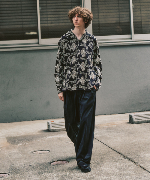 417 EDIFICE（フォーワンセブンエディフィス）の「P.A EMBROIDERY シャツ（シャツ/ブラウス・メンズ・ホワイト/ブラック・MEDIUM/LARGE）」の4枚目の写真