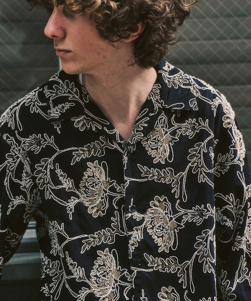 417 EDIFICE（フォーワンセブンエディフィス）の「P.A EMBROIDERY シャツ（シャツ/ブラウス・メンズ・ホワイト/ブラック・MEDIUM/LARGE）」の20枚目の写真