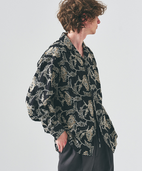 417 EDIFICE（フォーワンセブンエディフィス）の「P.A EMBROIDERY シャツ（シャツ/ブラウス・メンズ・ホワイト/ブラック・MEDIUM/LARGE）」の10枚目の写真