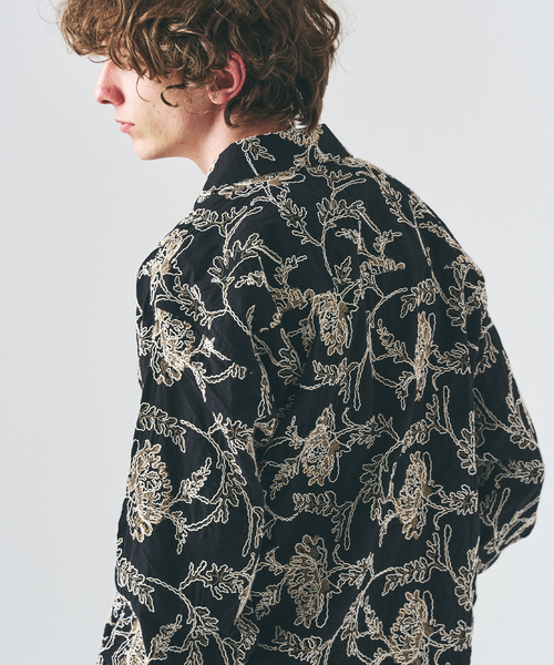 417 EDIFICE（フォーワンセブンエディフィス）の「P.A EMBROIDERY シャツ（シャツ/ブラウス・メンズ・ホワイト/ブラック・MEDIUM/LARGE）」の12枚目の写真