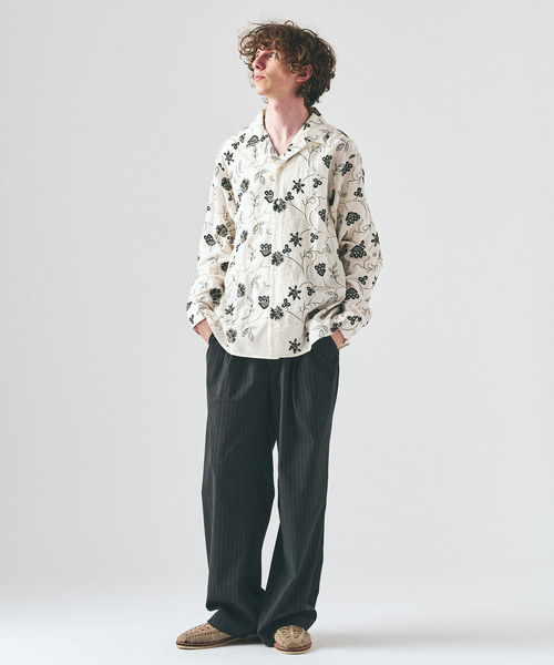 417 EDIFICE（フォーワンセブンエディフィス）の「P.A EMBROIDERY シャツ（シャツ/ブラウス・メンズ・ホワイト/ブラック・MEDIUM/LARGE）」の13枚目の写真