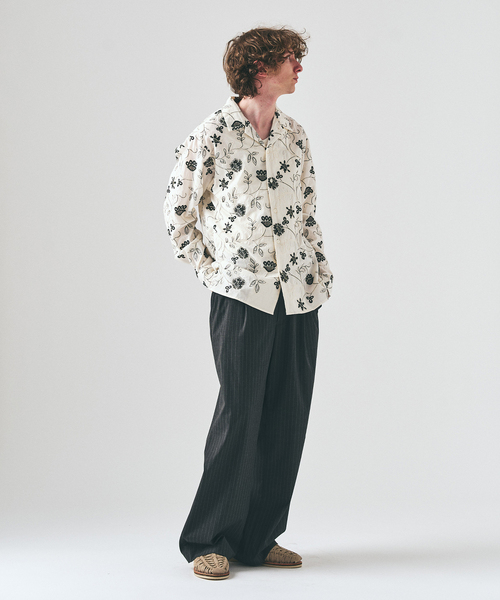 417 EDIFICE（フォーワンセブンエディフィス）の「P.A EMBROIDERY シャツ（シャツ/ブラウス・メンズ・ホワイト/ブラック・MEDIUM/LARGE）」の14枚目の写真