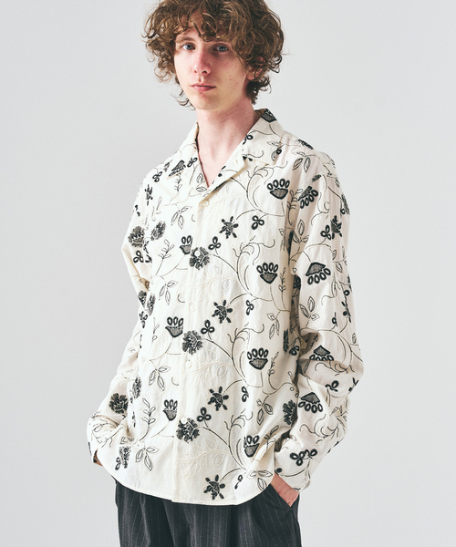 417 EDIFICE（フォーワンセブンエディフィス）の「P.A EMBROIDERY シャツ（シャツ/ブラウス・メンズ・ホワイト/ブラック・MEDIUM/LARGE）」の16枚目の写真