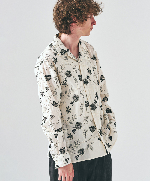 417 EDIFICE（フォーワンセブンエディフィス）の「P.A EMBROIDERY シャツ（シャツ/ブラウス・メンズ・ホワイト/ブラック・MEDIUM/LARGE）」の17枚目の写真