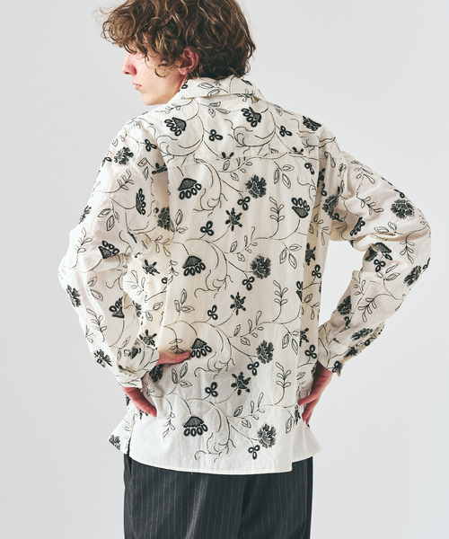 417 EDIFICE（フォーワンセブンエディフィス）の「P.A EMBROIDERY シャツ（シャツ/ブラウス・メンズ・ホワイト/ブラック・MEDIUM/LARGE）」の18枚目の写真