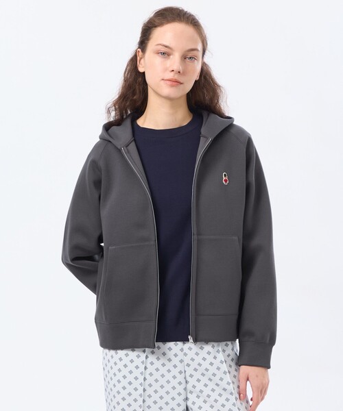 MACKINTOSH PHILOSOPHY（ﾏｯｷﾝﾄｯｼｭ ﾌｨﾛｿﾌｨｰ）の「バッキンガムベア　ダンボールジップパーカー（パーカー・レディース・チャコールグレー/グレー系その他/ダークネイビー・38）」の2枚目の写真