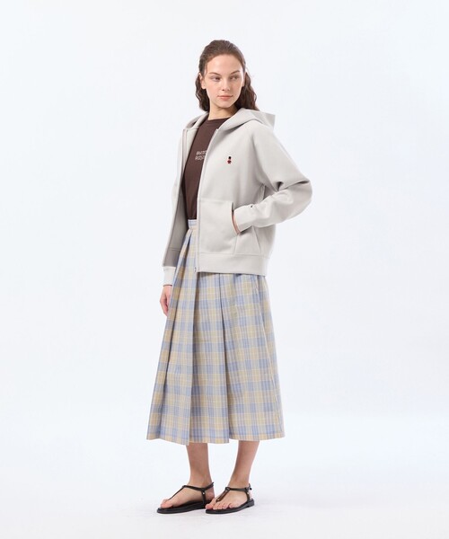 MACKINTOSH PHILOSOPHY（ﾏｯｷﾝﾄｯｼｭ ﾌｨﾛｿﾌｨｰ）の「バッキンガムベア　ダンボールジップパーカー（パーカー・レディース・チャコールグレー/グレー系その他/ダークネイビー・38）」の4枚目の写真