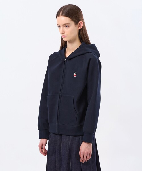 MACKINTOSH PHILOSOPHY（ﾏｯｷﾝﾄｯｼｭ ﾌｨﾛｿﾌｨｰ）の「バッキンガムベア　ダンボールジップパーカー（パーカー・レディース・チャコールグレー/グレー系その他/ダークネイビー・38）」の8枚目の写真