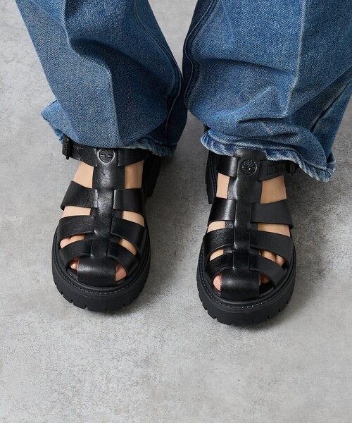 Timberland(ティンバーランド)の「【Timberland / ティンバーランド】STONE STREET FISHERMAN SANDAL/ ストーンストリートフィッシャーマンサンダル(サンダル・レディース・ブラック/キャメル・24.5/23.5/22.5)」の7枚目の写真