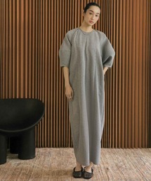 ELFRANK（エルフランク）の「【2026SS】ダンボール ランタンスリーブ ワンピース ロング きれいめ（ワンピース）」